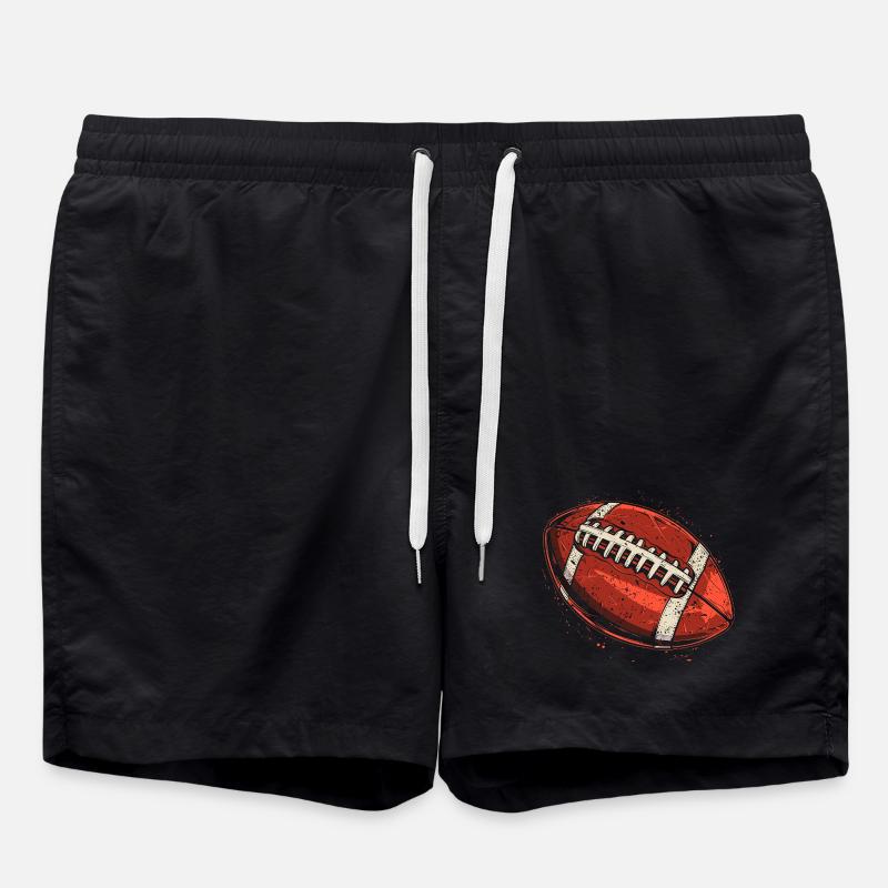 Graphique de ballon de football - Short de bain - noir