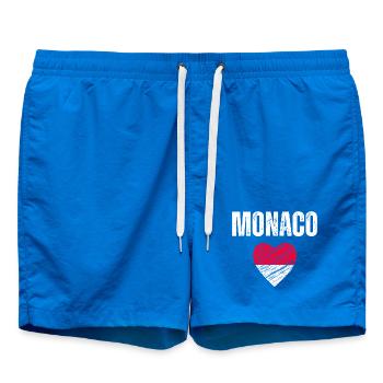 J’aime Monaco, drapeau de Monaco - Short de bain - cobalt blue - Devant
