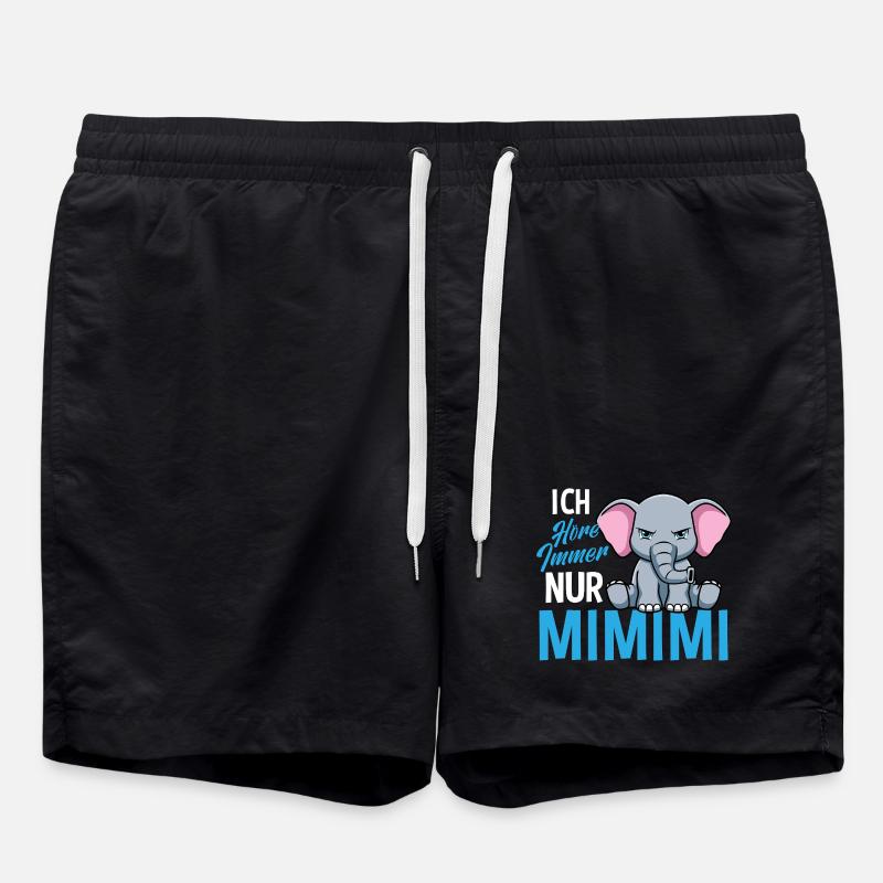 J'entends toujours seulement un éléphant Mimimi - Short de bain - noir