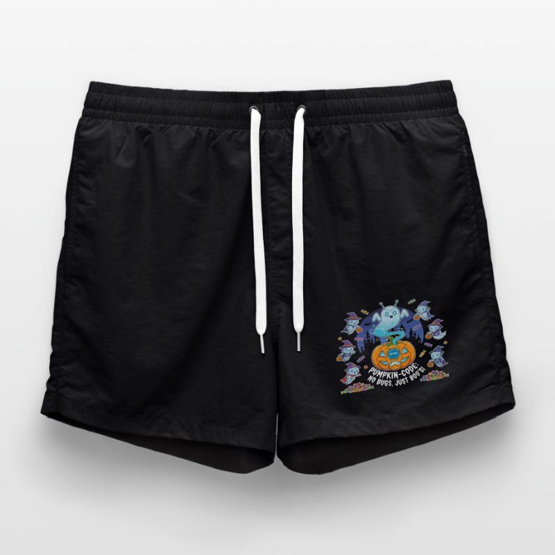 Pumpkin Code: No Bugs, Just Boo's! Swim Trunks