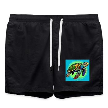 turtle - Swim Trunks - black - Front - AI Model Male 185 light (185cm)