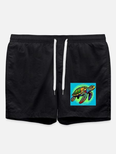 Schildkröte - Badeshorts - Schwarz