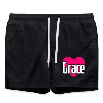 J’aime Grace Coeur rose J’aime Grace - Short de bain - noir - Devant - AI Model Male 185 light (185cm)