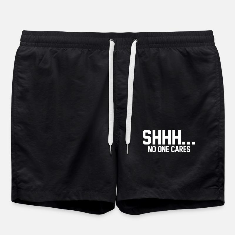 CHUT... Personne ne s’en soucie - Short de bain - noir