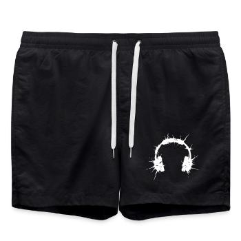 Écouteurs Grunge Explosion Art Vector - Short de bain - noir - Devant - AI Model Male 185 light (185cm)