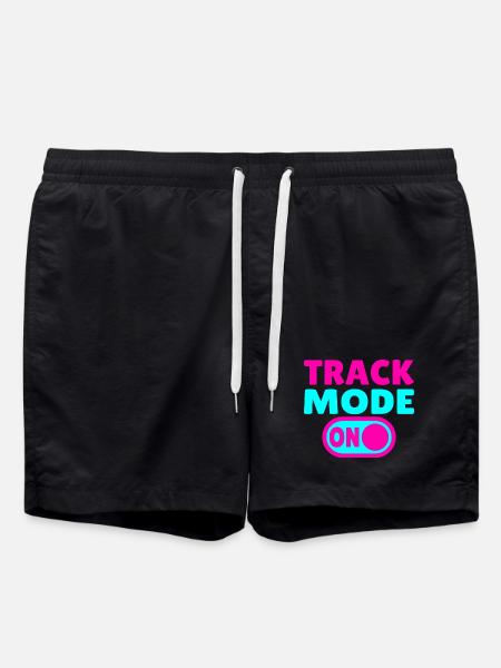 Track Mode On – Focus on Speed - Swim Trunks - black