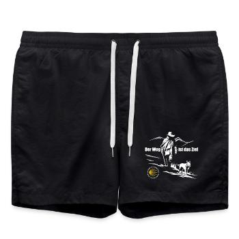 Buen Camino 2026 | The Camino de Santiago The journey is the goal - Swim Trunks - black - Front - AI Model Male 185 light (185cm)