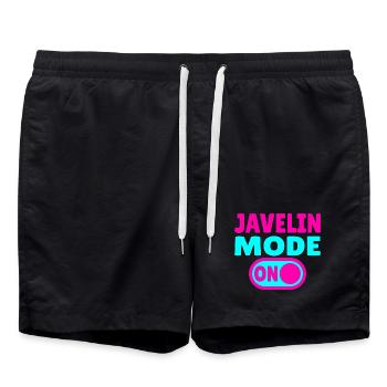 Javelin Mode ON - Javelin Throw - Swim Trunks - black - Front - AI Model Male 185 light (185cm)