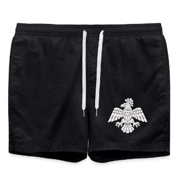 Aztekischer Adler Totem Muster - Badeshorts - Schwarz - Vorne - AI Model Male 185 light (185cm)
