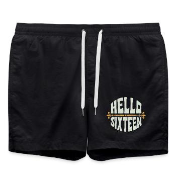 Bonjour Sixteen 16 Years Retro - Short de bain - noir - Devant - AI Model Male 185 light (185cm)