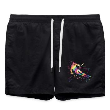 Alpine skiing Winter sports Nordic skiing - Swim Trunks - black - Front - AI Model Male 185 light (185cm)
