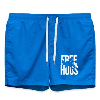 Free Hugs Wrestling – Funny MMA Grappling Gear - Badeshorts - Cobalt blue - Vorne