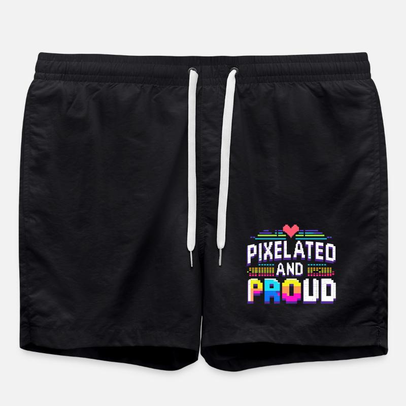 pixel - Swim Trunks - black