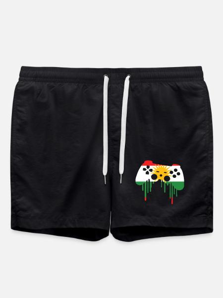 Drapeau de jeu kurde - Short de bain - noir
