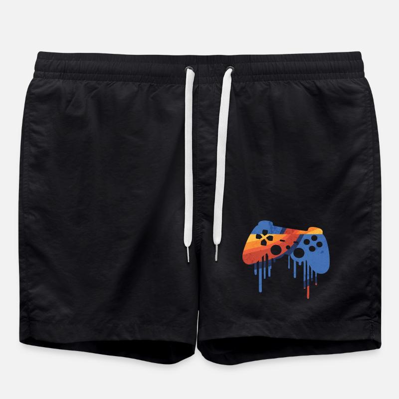 Gaming retro - Badeshorts - Schwarz