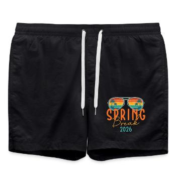 Voyage entre filles Spring Break 2026 Croisière rétro sur la plage - Short de bain - noir - Devant - AI Model Male 185 light (185cm)