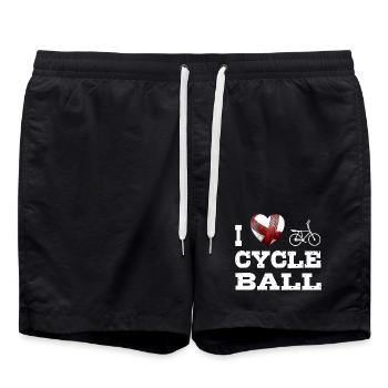 Cycling ball, cycleball, indoor cycling - Swim Trunks - black - Front - AI Model Male 185 light (185cm)