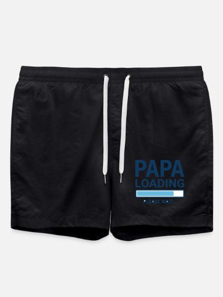 Papa loading please wait - Bientôt papa ? - Short de bain - noir
