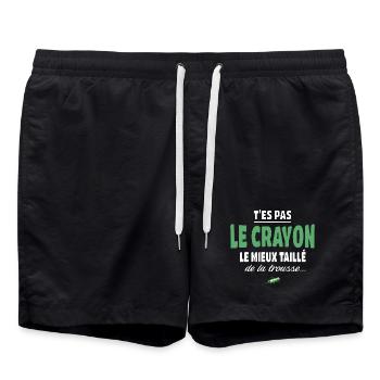 T’es pas le crayon le mieux taillé de la trousse - Short de bain - noir - Devant - AI Model Male 185 light (185cm)