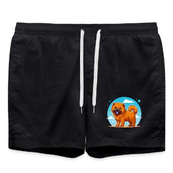 Chow-Chow (bande dessinée) - Short de bain - noir - Devant - AI Model Male 185 light (185cm)
