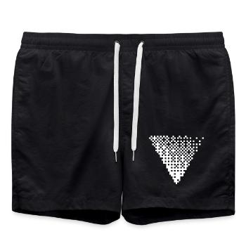 Dreieckiges Raster des Halbton-Pixels - Badeshorts - Schwarz - Vorne - AI Model Male 185 light (185cm)