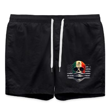 Fierté du Mexique & Maison Drapeau du Mexique - Short de bain - noir - Devant - AI Model Male 185 light (185cm)