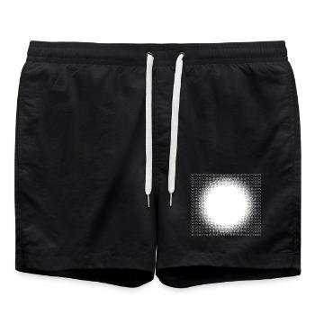 Halo Dotburst Circle - Swim Trunks - black - Front - AI Model Male 185 light (185cm)
