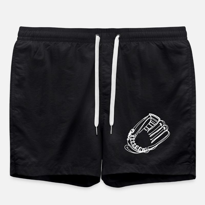 Croquis du gant de baseball - Short de bain - noir