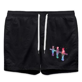 Foosball Table Soccer Space Kids Foosball - Swim Trunks - black - Front - AI Model Male 185 light (185cm)