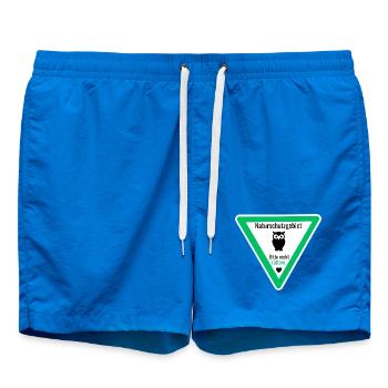 Naturschutzgebiet Nachteule Bitte nicht füttern - Badeshorts - Cobalt blue - Vorne