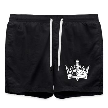 Crown Sword - Swim Trunks - black - Front - AI Model Male 185 light (185cm)