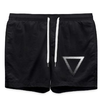 Triangle Geometric Emblem - Swim Trunks - black - Front - AI Model Male 185 light (185cm)