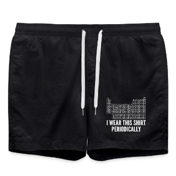 Periodensystem Chemie Humor Wissenschaft Geek - Badeshorts - Schwarz - Vorne - AI Model Male 185 light (185cm)