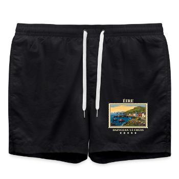 Irland Dingle Vintage Reisemarke - Badeshorts - Schwarz - Vorne - AI Model Male 185 light (185cm)