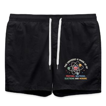 The Universe Is Made Up - Funny Science - Swim Trunks - black - Front - AI Model Male 185 light (185cm)