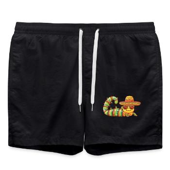 ver drôle sombrero - Short de bain - noir - Devant - AI Model Male 185 light (185cm)