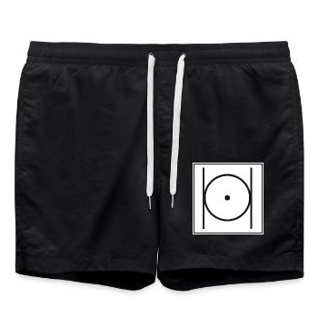 Illuminati maçonniques - Short de bain - noir - Devant - AI Model Male 185 light (185cm)