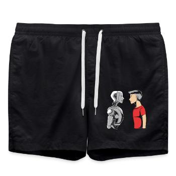 GPT Artificial Intelligence - Swim Trunks - black - Front - AI Model Male 185 light (185cm)