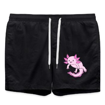 Axolotl - Badeshorts - Schwarz - Vorne - AI Model Male 185 light (185cm)