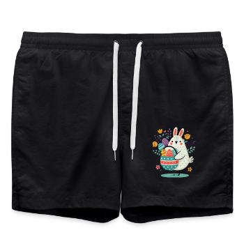 Süßes Ostermotiv - Badeshorts - Schwarz - Vorne - AI Model Male 185 light (185cm)
