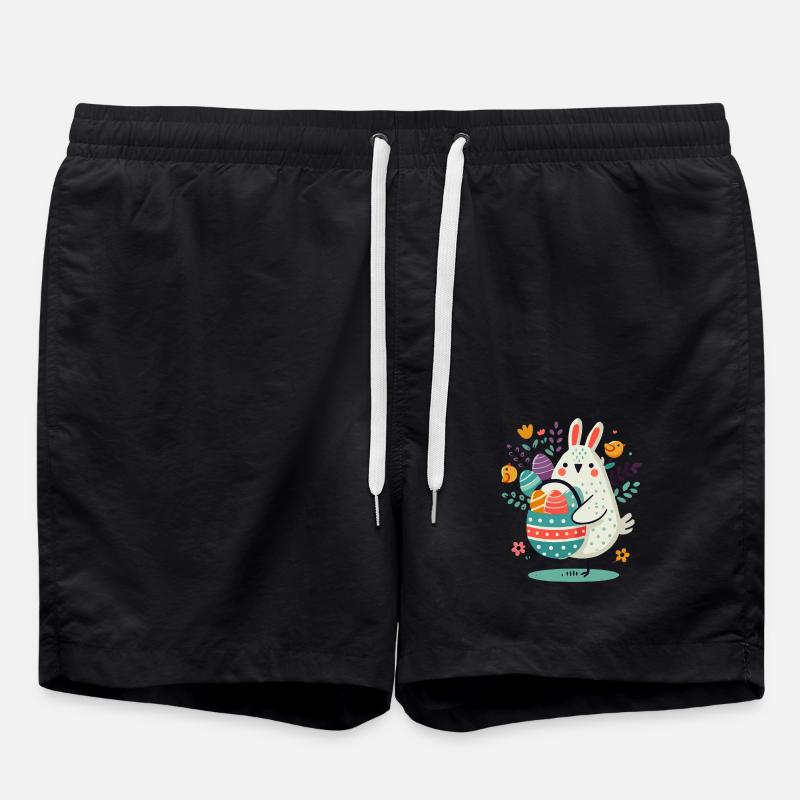 Süßes Ostermotiv - Badeshorts - Schwarz