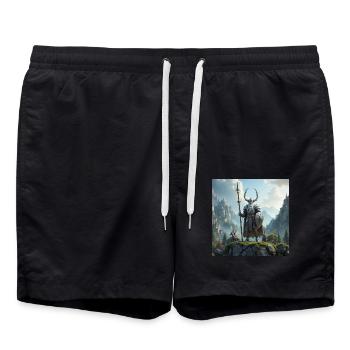 Eremiticus - Badeshorts - Schwarz - Vorne - AI Model Male 185 light (185cm)