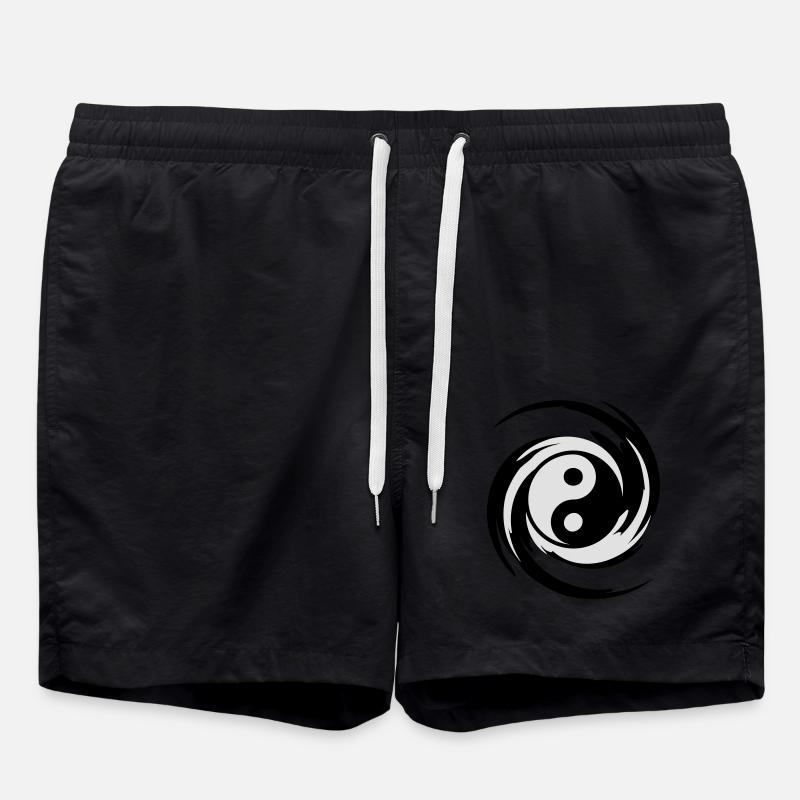 Yin Yang Swirl - Short de bain - noir