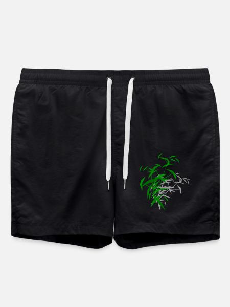 Bamboo with shadow - Swim Trunks - black