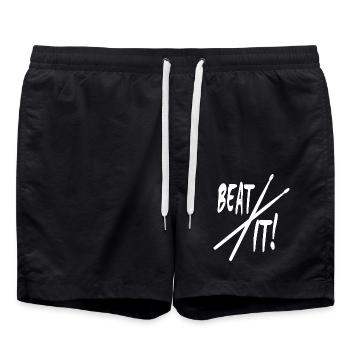 Battons-le ! Drumsticks - Short de bain - noir - Devant - AI Model Male 185 light (185cm)