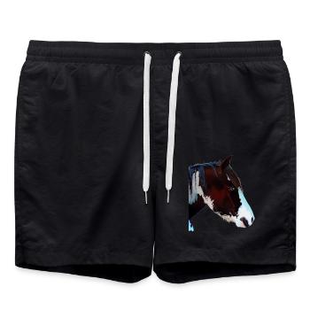 Rebell/Prinzessin - Badeshorts - Schwarz - Vorne - AI Model Male 185 light (185cm)
