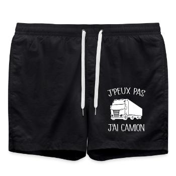 Je Peux Pas J'ai Camion - Short de bain - noir - Devant - AI Model Male 185 light (185cm)