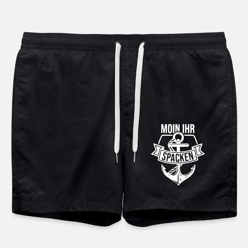 MOIN IHR SPACKEN - 2 - Ostseeliebe - Badeshorts - Schwarz