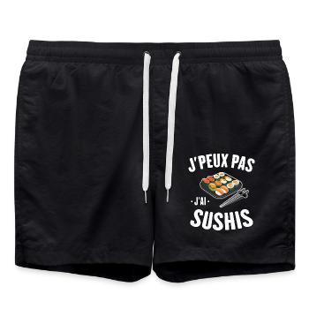 J'ai Sushis Cadeau Humour Personnalisé - Short de bain - noir - Devant - AI Model Male 185 light (185cm)