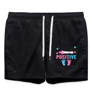 Testée Positive Veuillez Patienter Grossesse - Short de bain - noir - Devant - AI Model Male 185 light (185cm)
